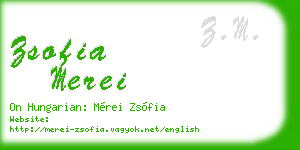 zsofia merei business card