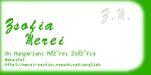 zsofia merei business card